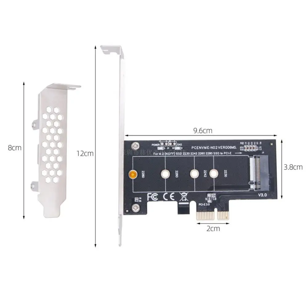 PCIE para M2 SSD NVME Placa de Expansão, M.2 NVME para PCI-E 4X M.2 NVME SSD para Placa Adaptadora PCIE, PCI Express X4 X8 X16