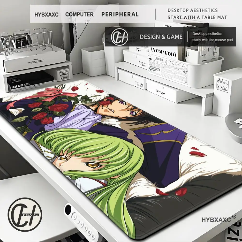 

Fashion C_code G_geass Big Mouse Pad Large Anime Desk Mat Luxury Desktop Cartoon Gaming Gamer Keyboard Office Computer Soft Cush