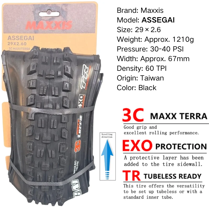 Maxxis ASSEGAI 27,5 29X2,5 Zoll Downhill Folding Vacuum Pannensicher ist ein hochfester Quick Drop-Reifen von Maxxis – Detail 16
