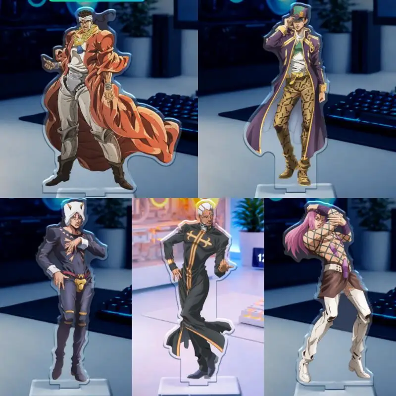 Letrero Acrílico de 15 cm para Steel Ball Run, Muhammad Avdol, Jotaro Kujo, Weather Report, Enrico Pucci, Figura de Anime, Regalo Creativo