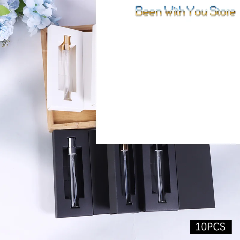 

3Pcs 10ML Transparent Glass Perfume Bottle With Boutique Packaging Box Cosmetic Atomizer Spray Bottles Sample