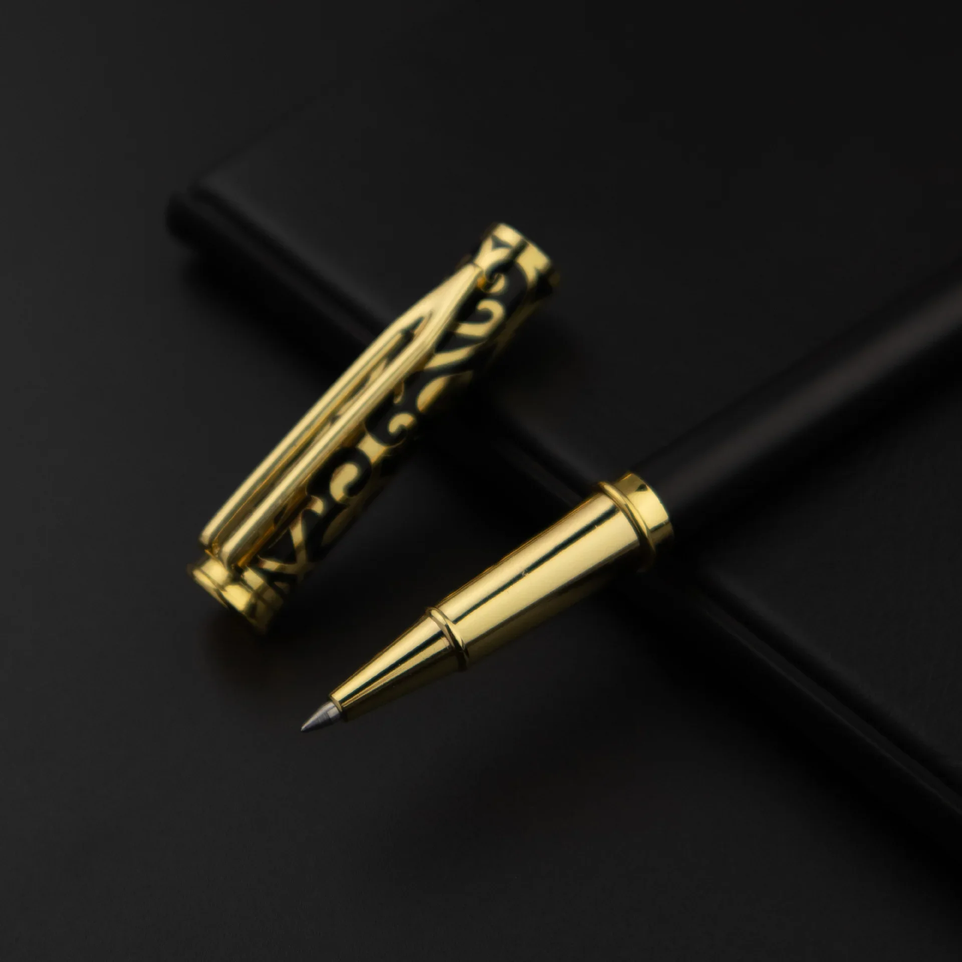 High Quality Luxury Metal Ball-point Pen Sculpture Pattern Roller Pen Office School Stationary Pen Customized Logo Name Gift