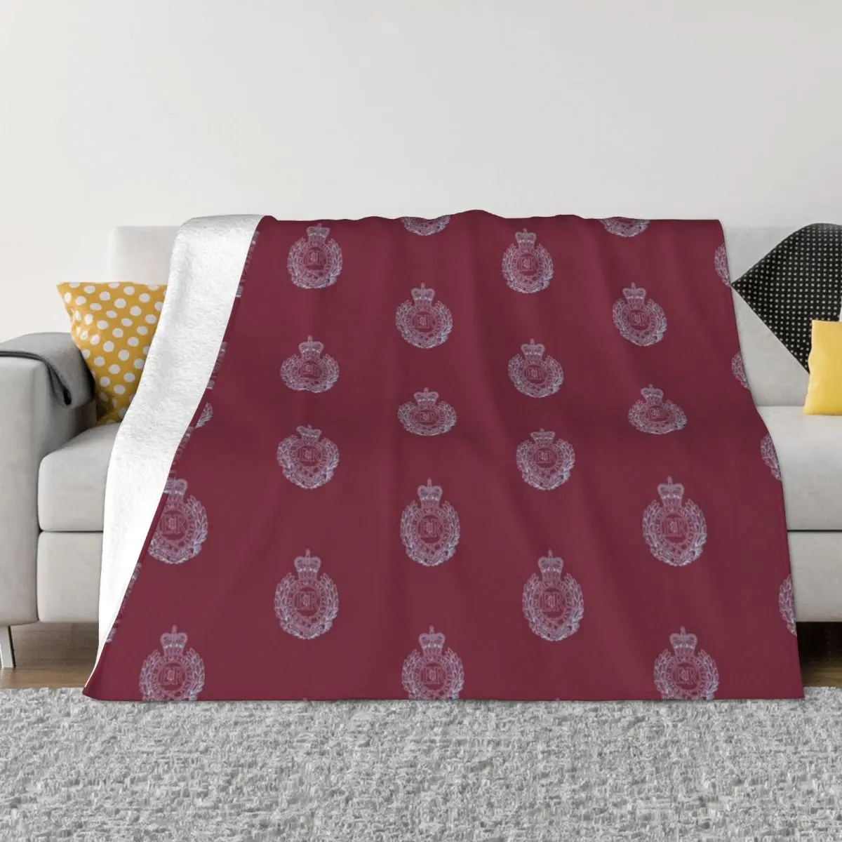 

Royal Engineers Cap Badge - Airborne Throw Blanket Blanket For Baby Retro Blankets