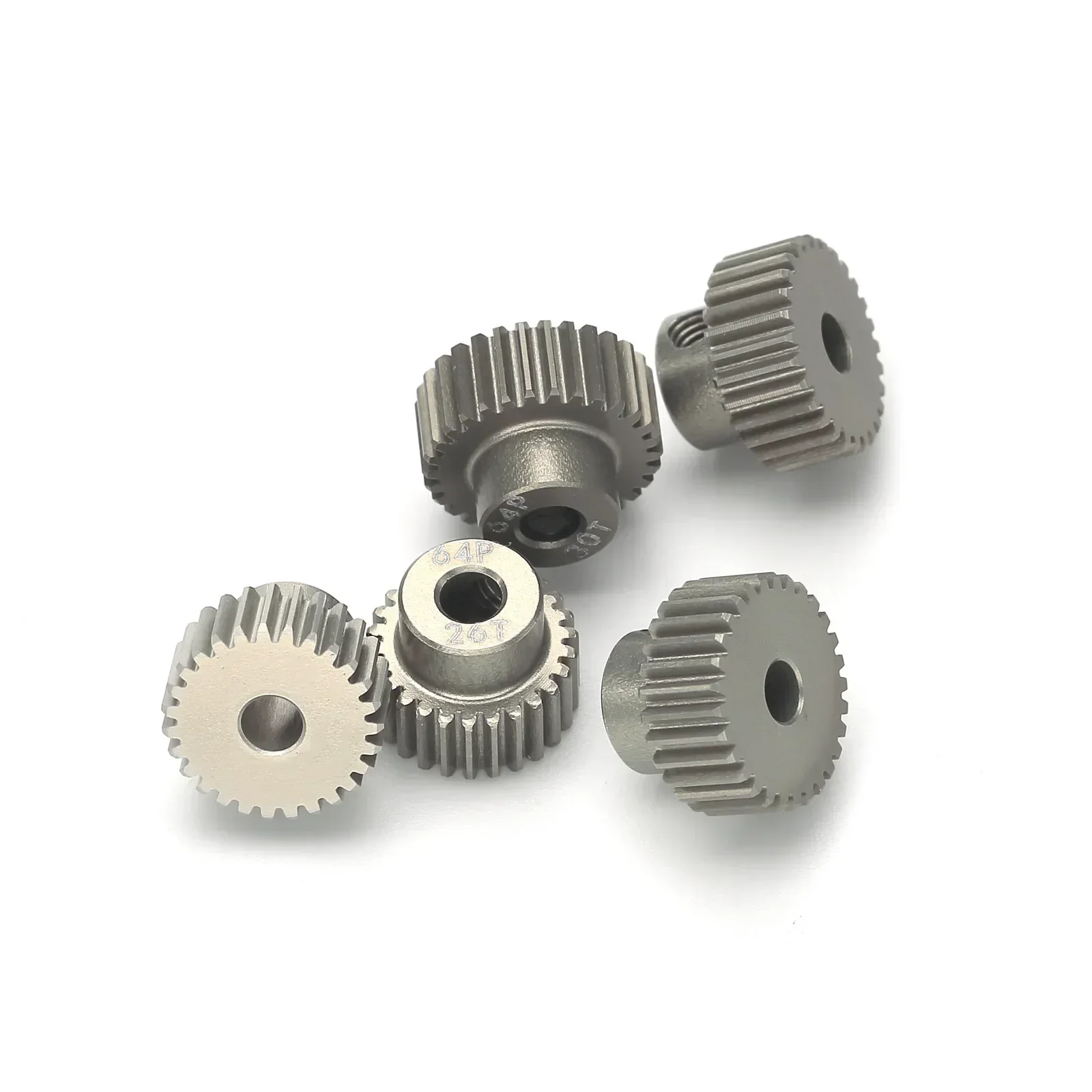 Metal Gears 64P Motor Teeth for 1/10 Flat Road Vehicle RC Car Parts 21-54T 7075 Aluminum Hardening Treatment