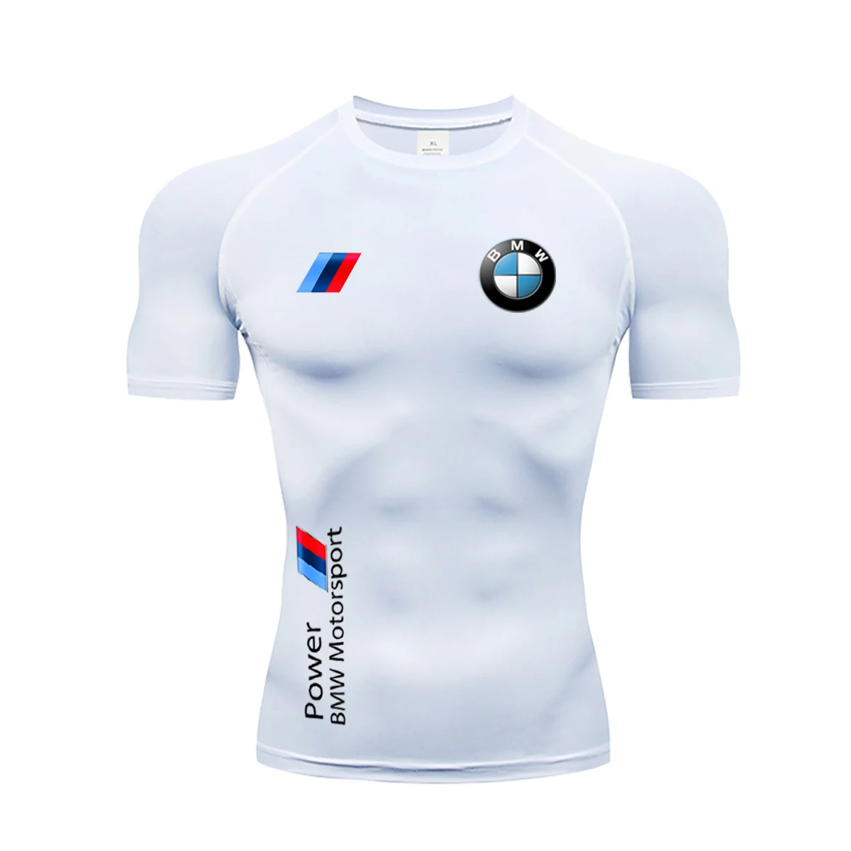 2025 New BMW Fitness Clothes Skin friendly, Comfortable, Breathable Sunscreen Clothes BMW Logo Fashion Solid Color Tight Clothes