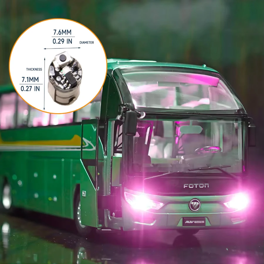 

10pcs Dia 7.6MM Mini Single Led Lamp with Key-button Model Light Toys for DIY Model Making/Robots/Cars/Decoration with Batteries