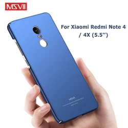 For Redmi Note 4x Case Msvii Ultra Thin Hard PC Matte Cover For Xiaomi Redmi Note 4 Global Version Xaomi Note4x Note4 Pro Cases