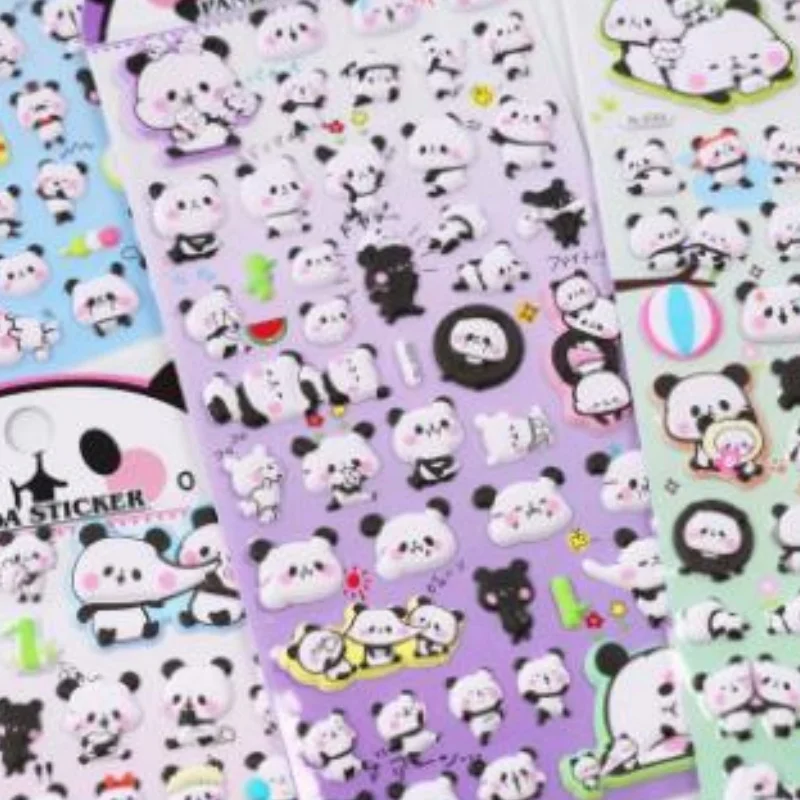 1 cute cartoon panda 3D sticker, PVC craft sticker for scrapbook and stationery decoration - perfect for DIY professionals