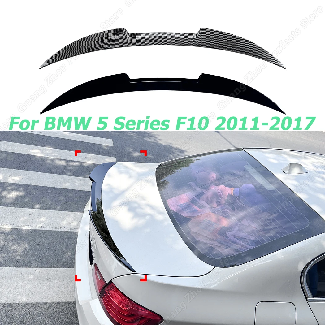 

M4 Стиль для BMW 5 серии F10 2011-2017 углеродный вид/Блеск черный Задний Багажник автомобильный спойлер Крылья тюнинг Высокое качество АБС пластик