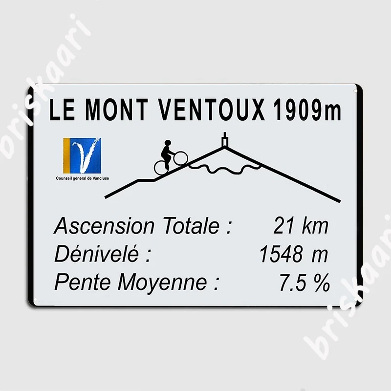 Mont Ventoux Cycling Metal Sign pub Garage Poster Club Design Tin sign Poster