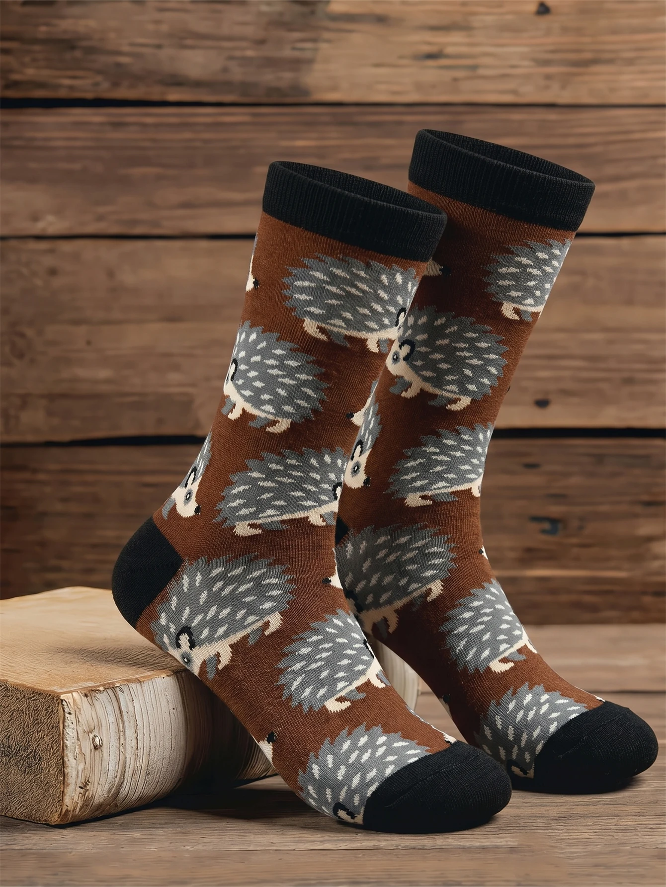 

Hedgehog Cotton Socks For Men Personality Animal Novelty Men's Socks Cute Funny Skateboard Socks New