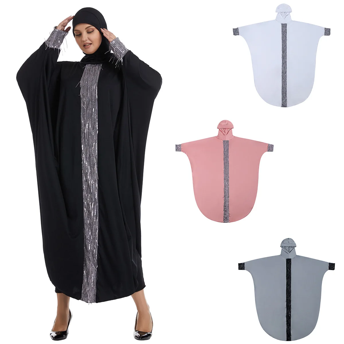 

Eid Hooded Abaya Muslim Women Prayer Garment Overhead Kaftan Islamic Clothing Khimar Abayas Arabic Robe Ramadan Djellaba Burqa