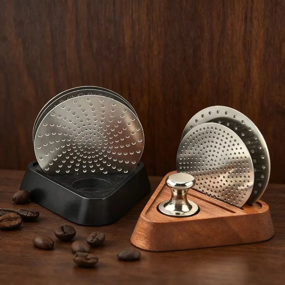 Triangular 51/53/58 MM Coffee Grounds Screen Stand Drop-proof Stable Base Coffee Filter Screen Rack Reusable Professional