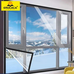 EROCACA Black Window insulation film, winter indoor windproof and warm windows, energy-saving transparent film, screen window