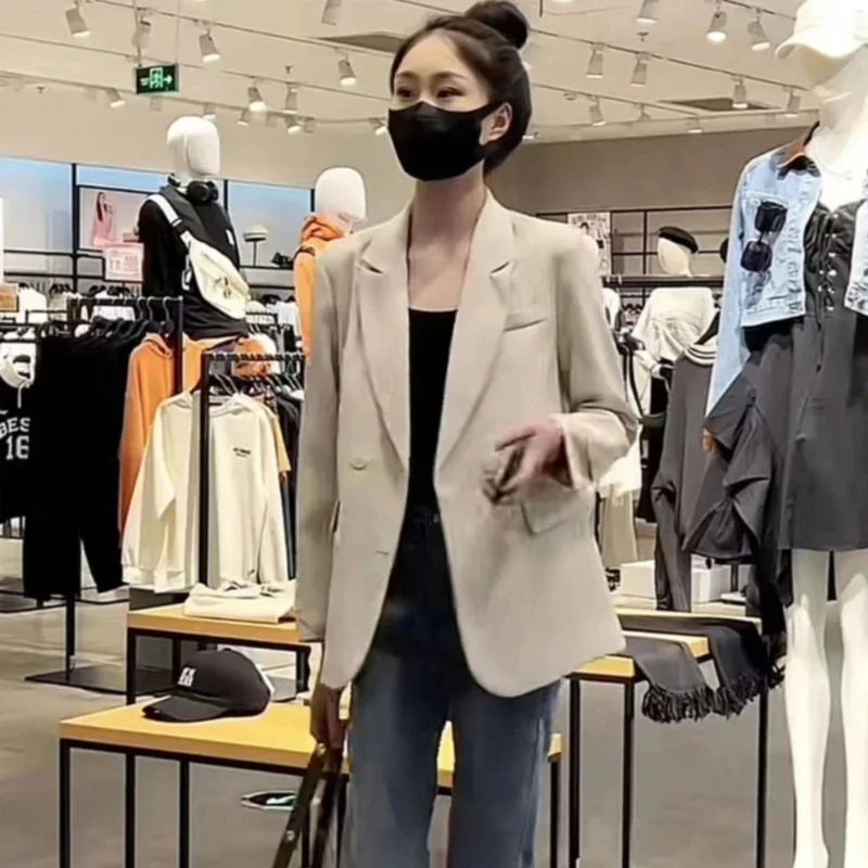 

Korean Style Blazer Woman Spring Autumn Jacket Loose Youthful Clothes In Promotion Coats for Women Fashion 2025 Bring Outerwears