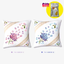 Cross Stitch Printed Canvas Pillow without Filling, Cushion for Living Room Sofa, Car Interior Decoration