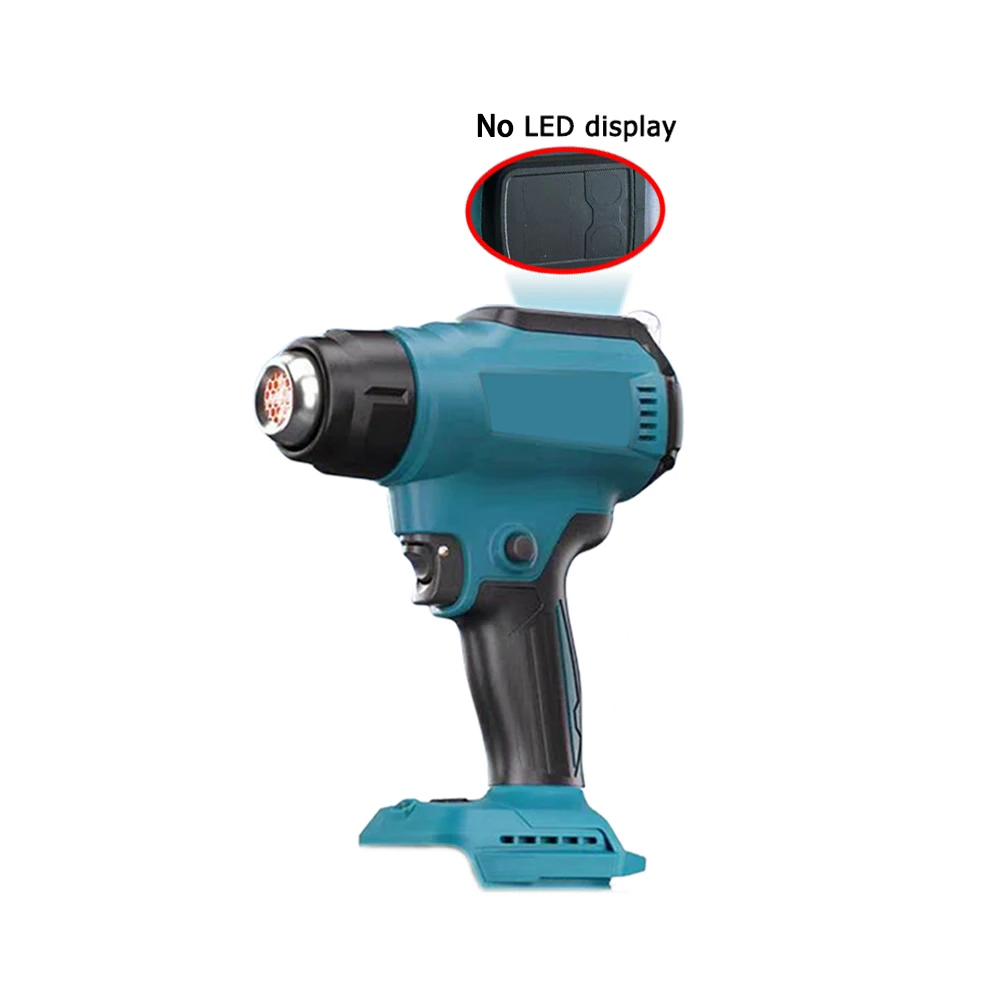 

Heat Gun Shrink Wrapping Tool Gun Air Dryer Soldering Thermal Blower with 0/1 LED Display for Makita 18V No Battery