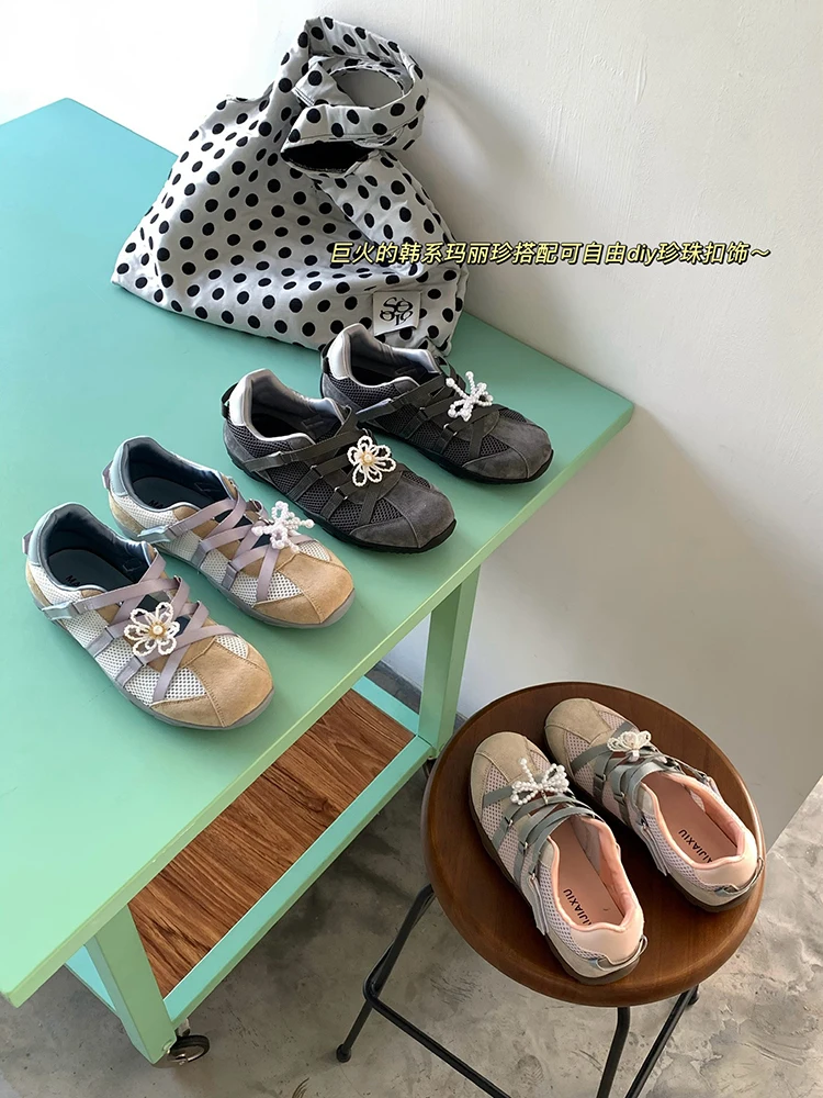 

Женские дышащие слипоны на плоской подошве Мэри Джейн Паркер, повседневная спортивная обувь с круглым вырезом и мелким вырезом для женщин, уличная мода высокого качества