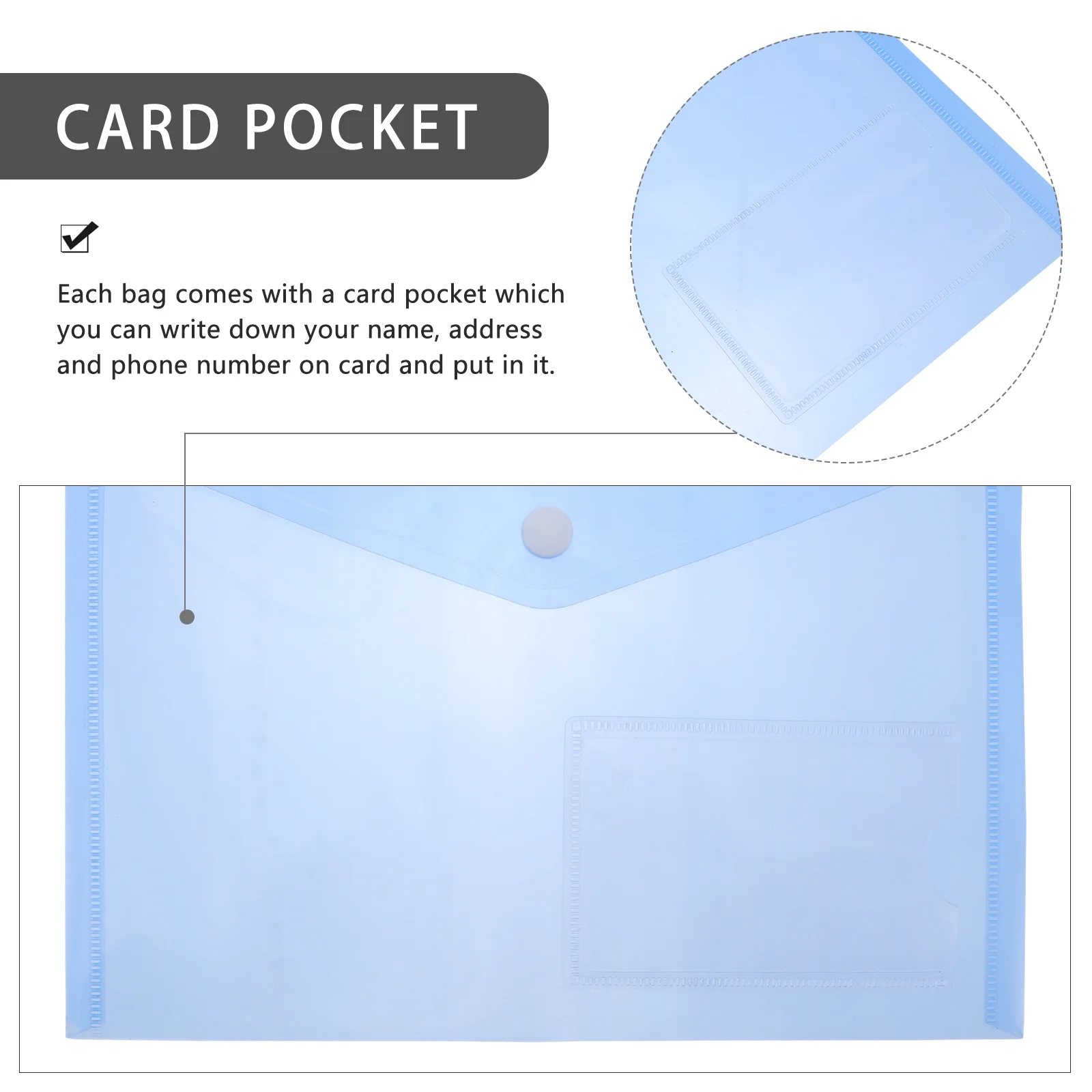 

30 Pcs Transparent File Bag Documents Office Supplies Folders Holder for Desk Zipper Organizer School Paper