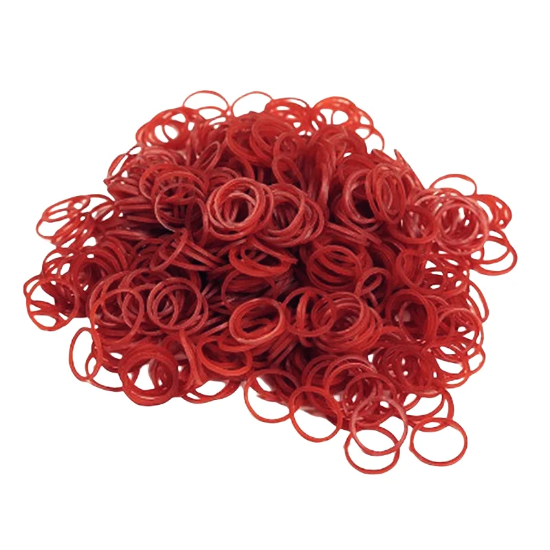 RAOSI Red Rubber Band Tying Gadgets 0.63inch Strong Elastic Rubber Bands 100Pcs Rubber Bands School and Office Ties (16mm)