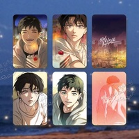 4 Pcs Korean Manhwa Backlight Lomo Card Baek Yeongwoon, Han Seo-in Mini Postcard HD Photo Cards Fans Collection Gift