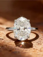 925 Sterling Silve Shiny Gorgeous 1-8CT Oval Zircon Ring For Women Anniversary Daily Party Luxury High Quality Fine Jewelry - Image 3