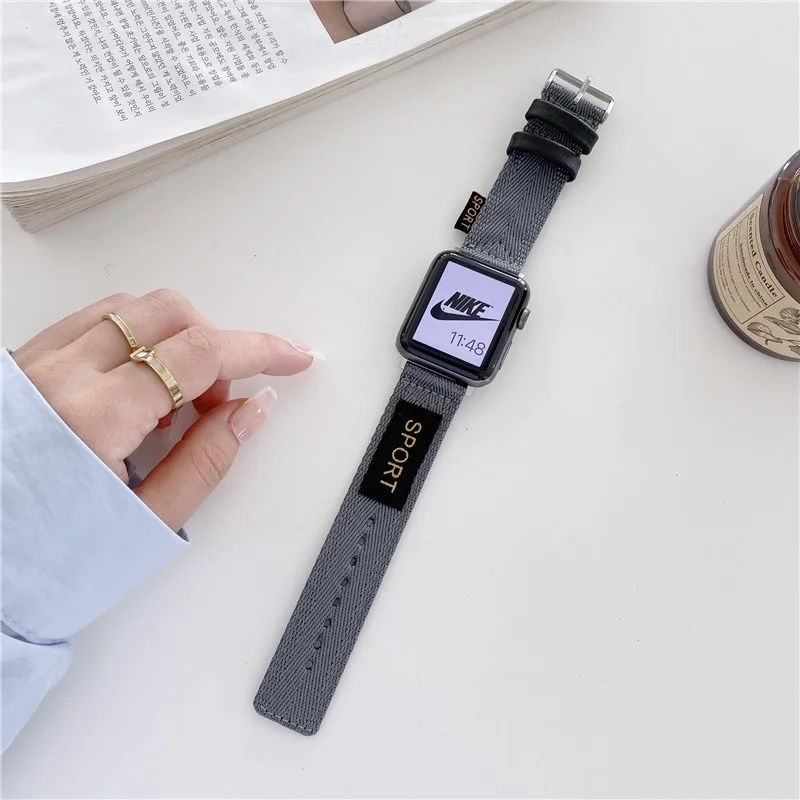 Thể Thao Dây Nylon Dùng Cho Các Dòng Đồng Hồ Apple 7/Se/6/5/4/3/2/1 (41Mm 45Mm 44Mm 40Mm 42Mm 38Mm)