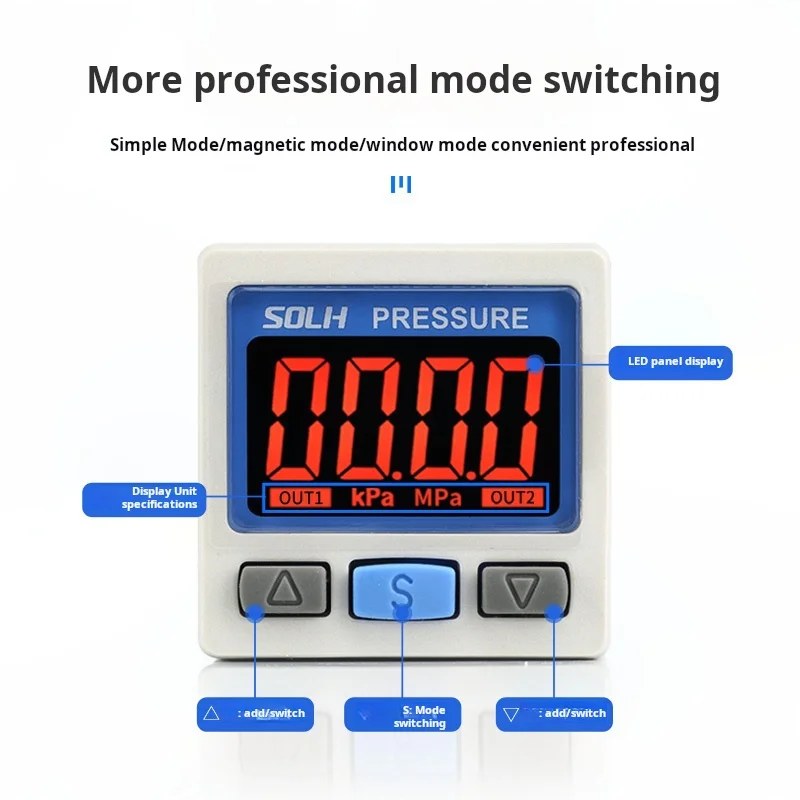 Pneumatic vacuum digital display pressure switch high precision pressure gauge positive and negative pressure ISE30A ZSE30A