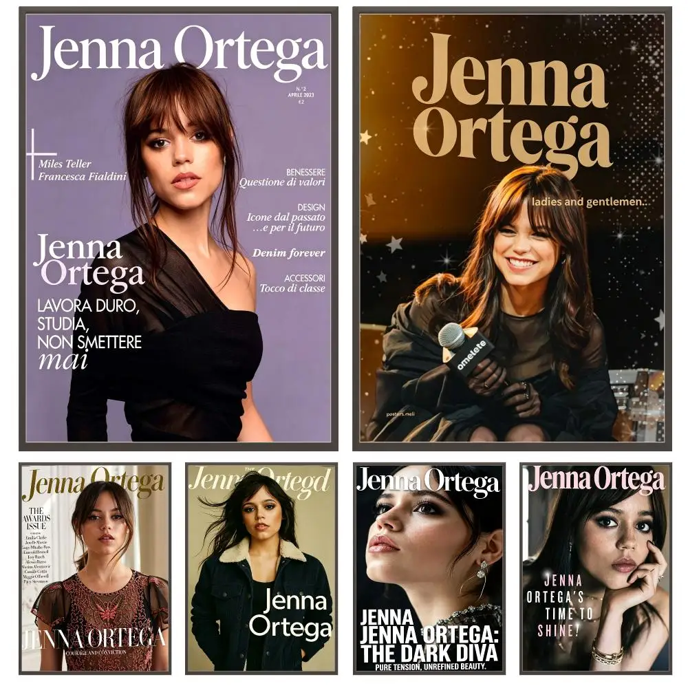 actress Jenna Ortega Poster Poster HD Waterproof Self Adhesive Wall Art Print Decor for Bedroom Living Room Gift