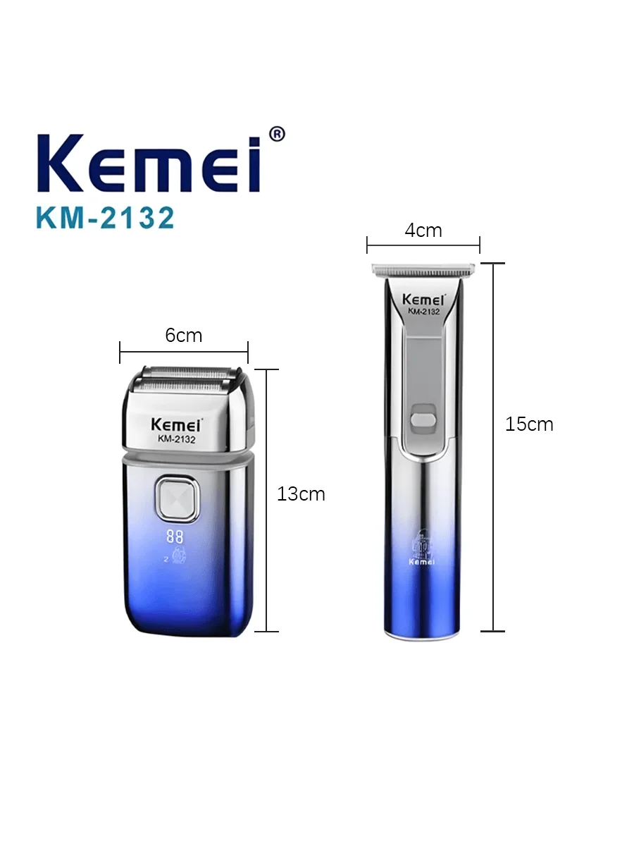 เครื่องโกนหนวดไฟฟ้าที่ตัดขน Km-2132ชุดที่ตัดขนที่ตัดขนมืออาชีพ