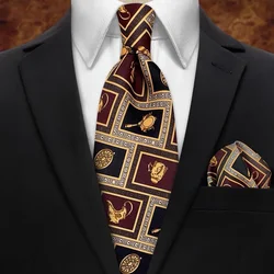 Corbata de pintura al óleo informal Retro para hombres, accesorios de traje con estampado americano de 9cm de ancho, estilo Retro, apto para el lugar de trabajo de boda