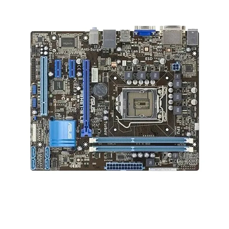 

Intel H61 P8H61-M LE motherboard Used original LGA 1155 LGA1155 DDR3 16GB USB2.0 SATA2 Desktop Mainboard