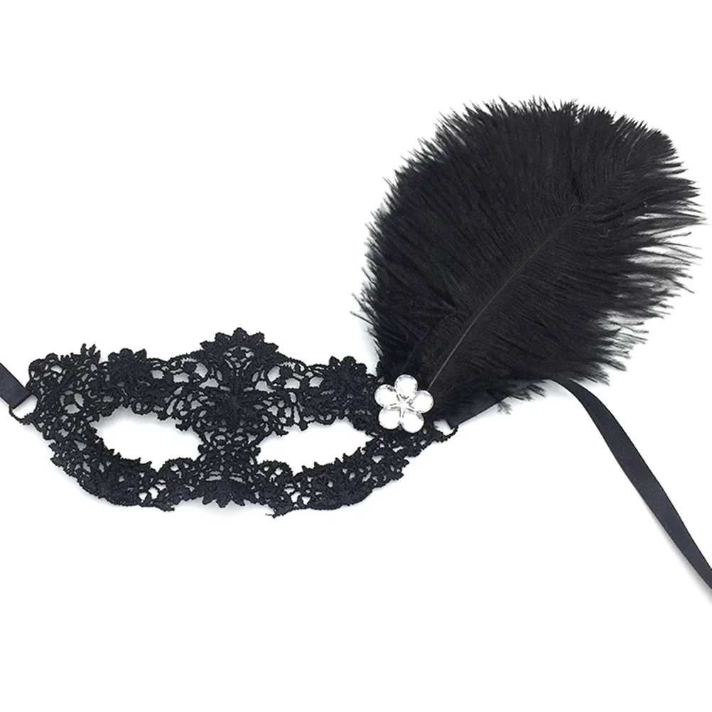

Black Lady Lace Rhinestones Adjustable Eye Mask For Masquerade Halloween Party Costume Carnival Wedding Nightclub Prom
