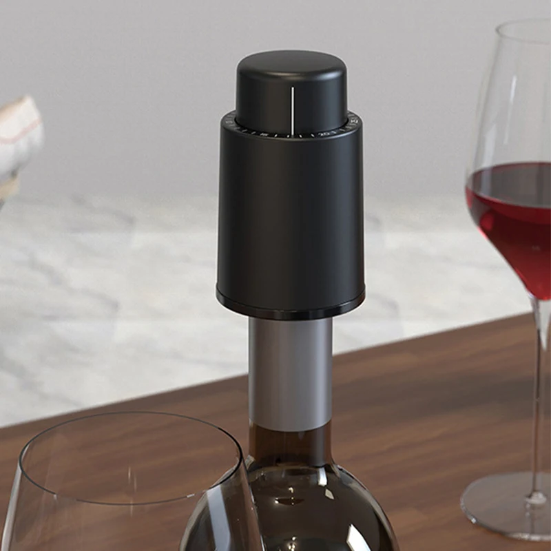 Wine Plug Vacuum Retain Freshness Champagne Stopper Red Wine Stopper Stainless Steel Wine Bottle Cap Leak-Proof Sealing.