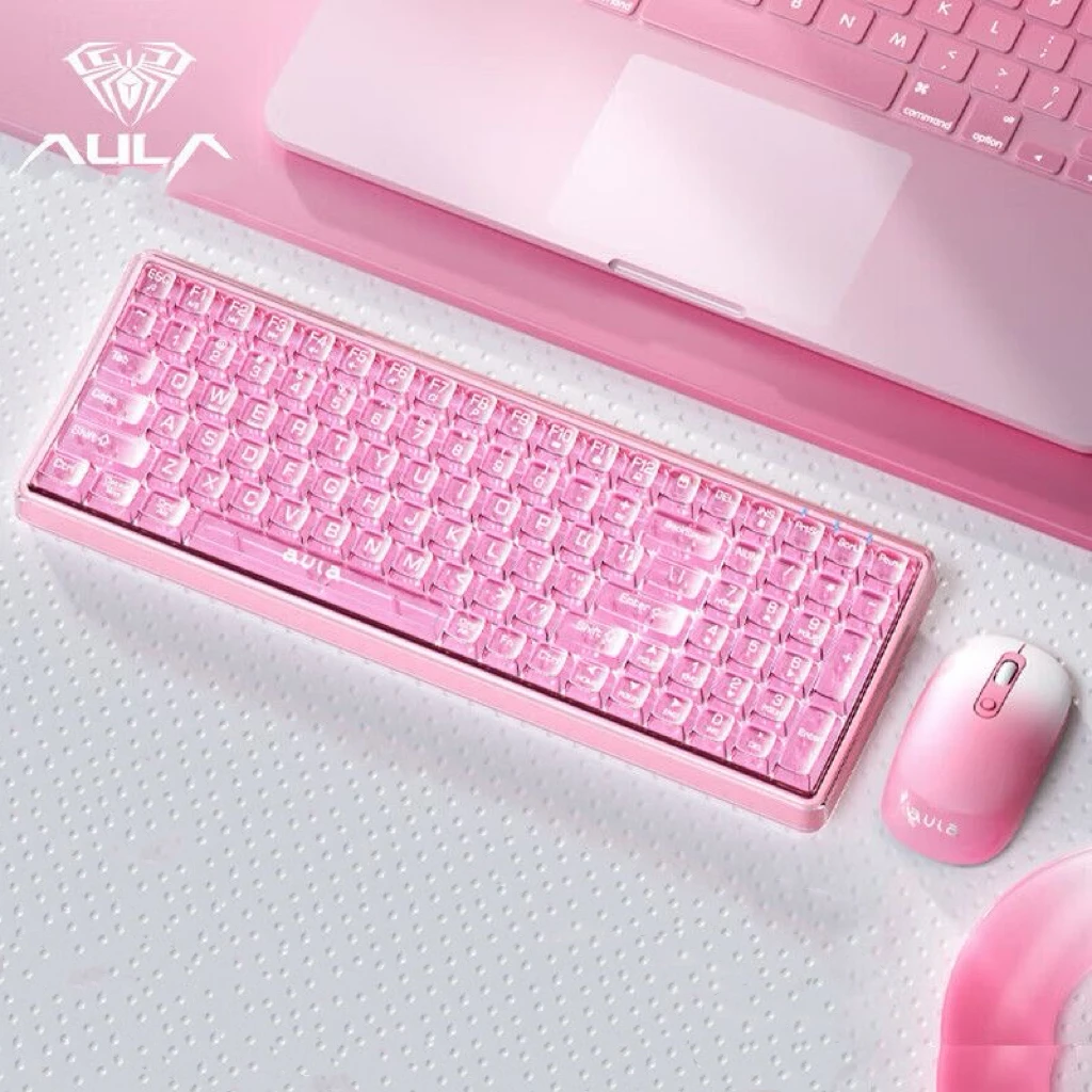 Беспроводная клавиатура и мышь AC210, прозрачный робот, киберспортивная игра, специальный офисный набор клавиатуры и мыши