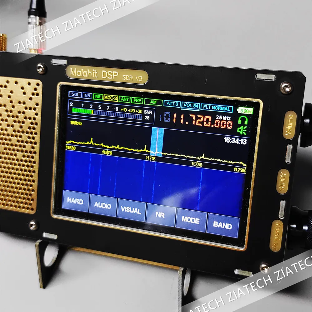 Imagem -03 - Malaquite Rádio Antena Dupla Versão Mais Recente 1.10d Malahit-dsp Estéreo Portátil 3rd Versão Sdr Receptor 50khz2ghz Novo v3