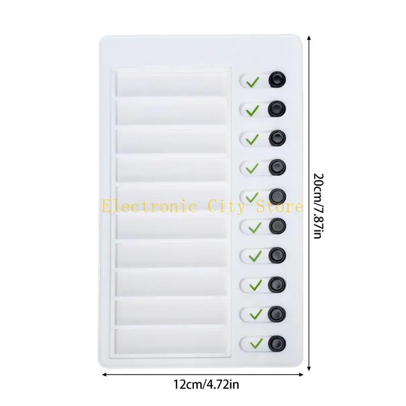 Diagramma routine quotidiano riutilizzabile Time Management Board Study Study Study Chart Daily Chare 12x20cm Visual Schedule