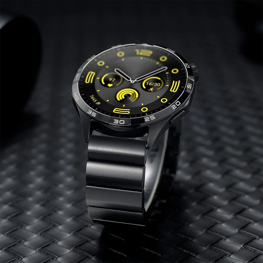 Correa de titanio para hombre de 22mm para Huawei Watch GT5/4 Pro 46mm 4/4 Pro Link Band para Amazfit GTR 47mm Balance pulsera de negocios de lujo