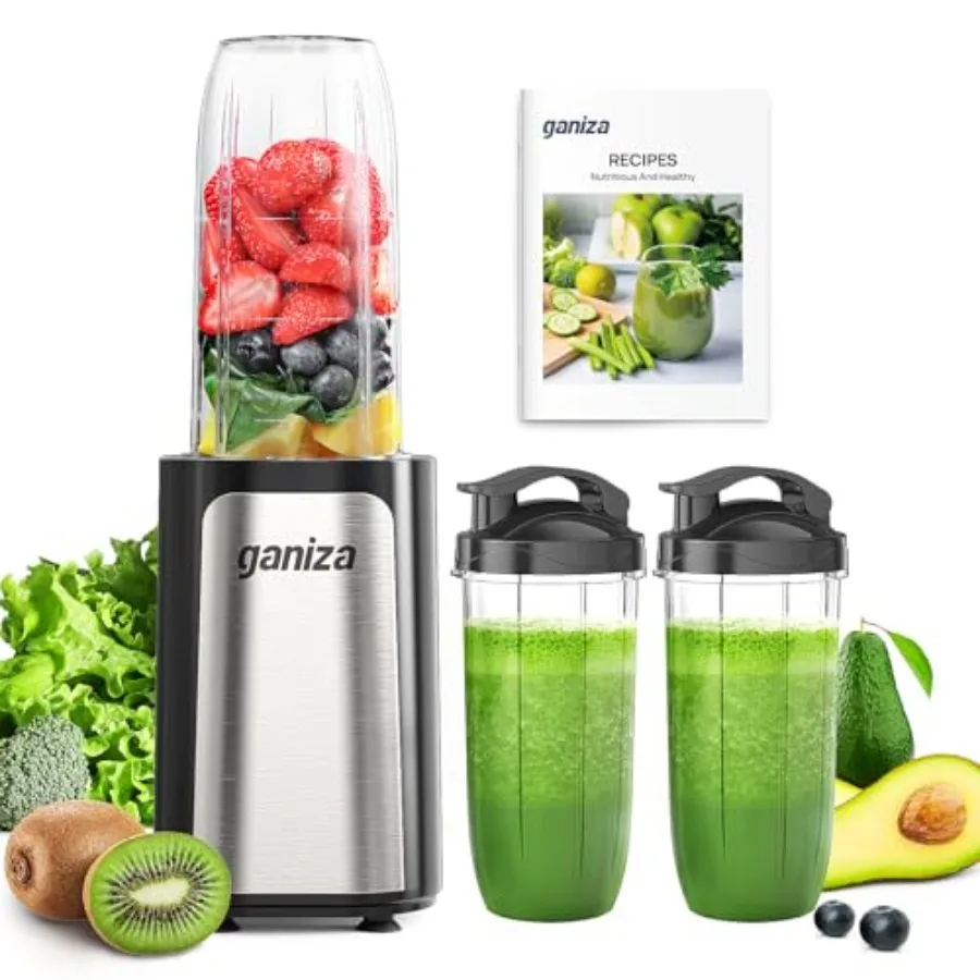

Blender for Smoothies, 14Pcs Personal Blender for Shake and Smoothies for Kitchen with 3 Portable Cups 1x24oz and 2X17oz , Sing