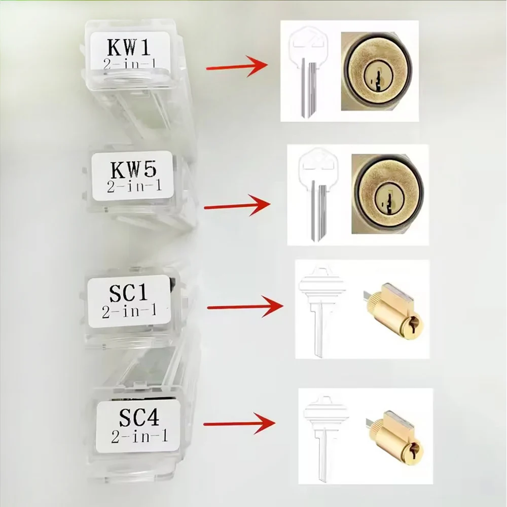 Lishi 2 in 1 KW5 KW1 SC4 SC1 decoder locksmith tool for auto car key