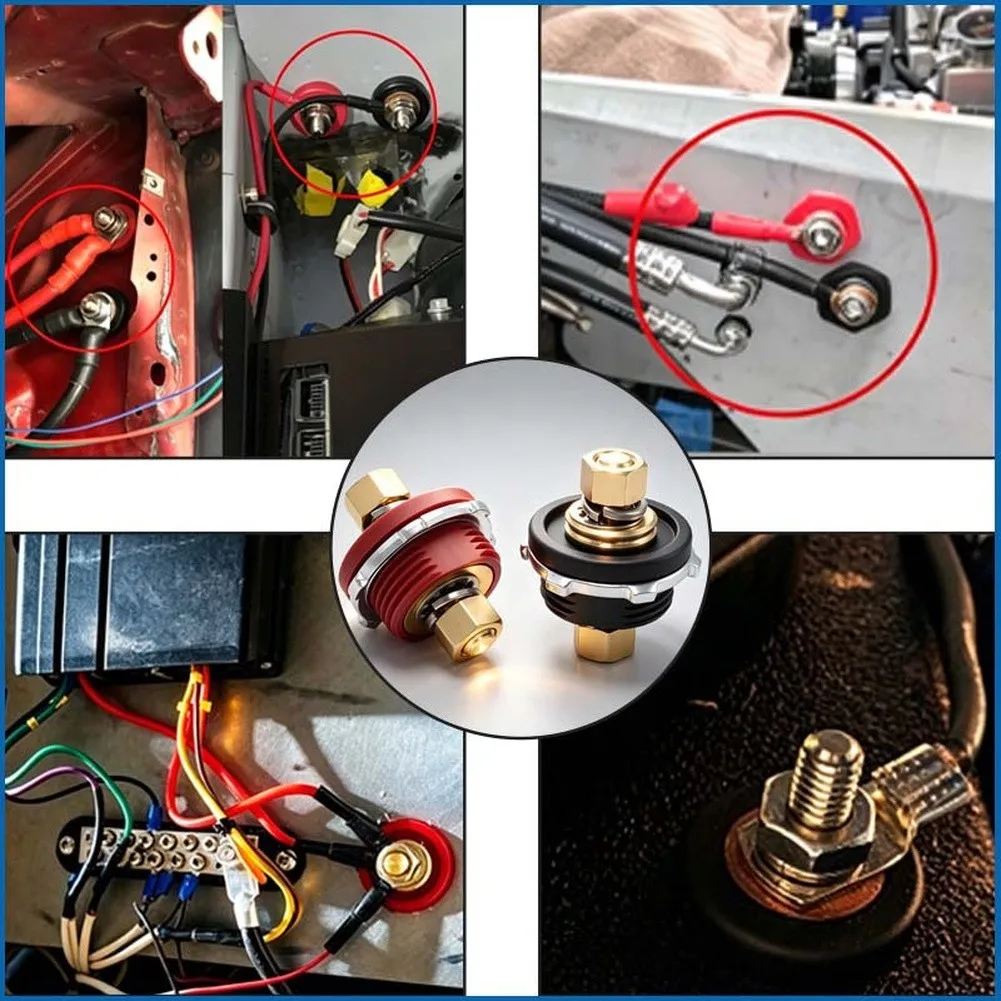 3/8 inch Battery Terminal Posts for Stable DC Power Interface in Recreational Vehicle and Marine Electrical Installations