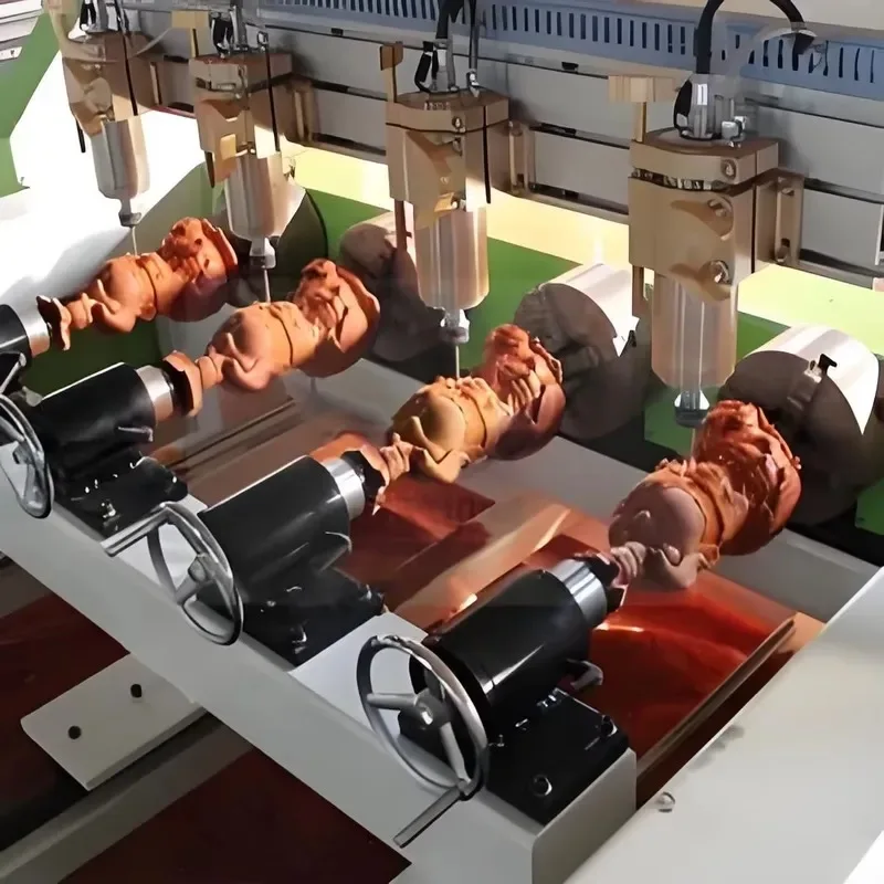 Fully Automatic CNC Woodworking Engraving Machine, Multi-head One-drive Wood Carving Cutting Equipment
