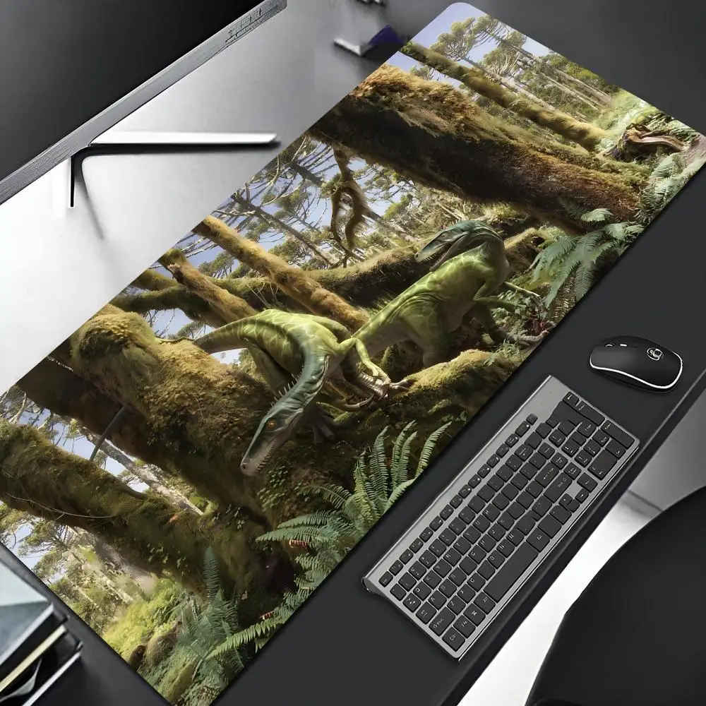 Dinosaur Mouse Pad Gaming Locking Kawaii Edge Big Computer Gamer Large Rubber Art Mousepad Laptop Desk Mat