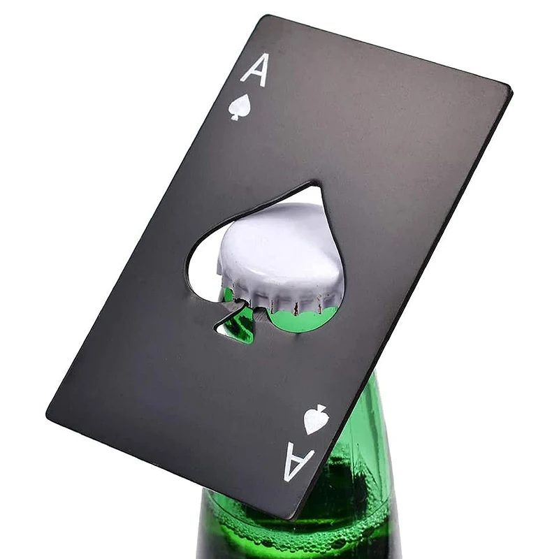 Spade A Bottle Opener Playing Card Bottle Opener Cap Opener Stainless Steel Beer Bottle Opener Party Kitchen Accessories