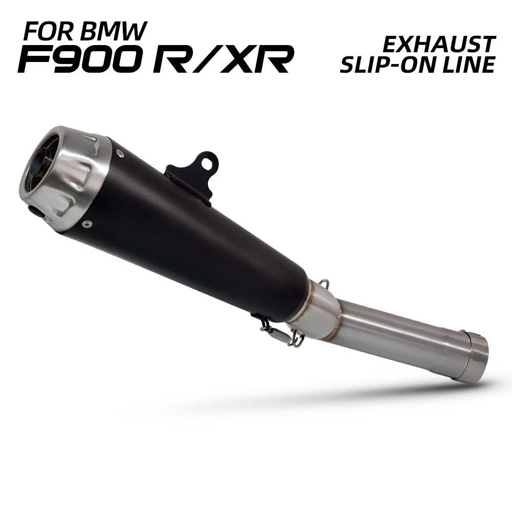 

Motorcycle Exhaust Modify Middle Pipe Connect Arro Tail Muffler Tube Stainless Slip On Line Moto For BMW F900 R XR F900R F900XR
