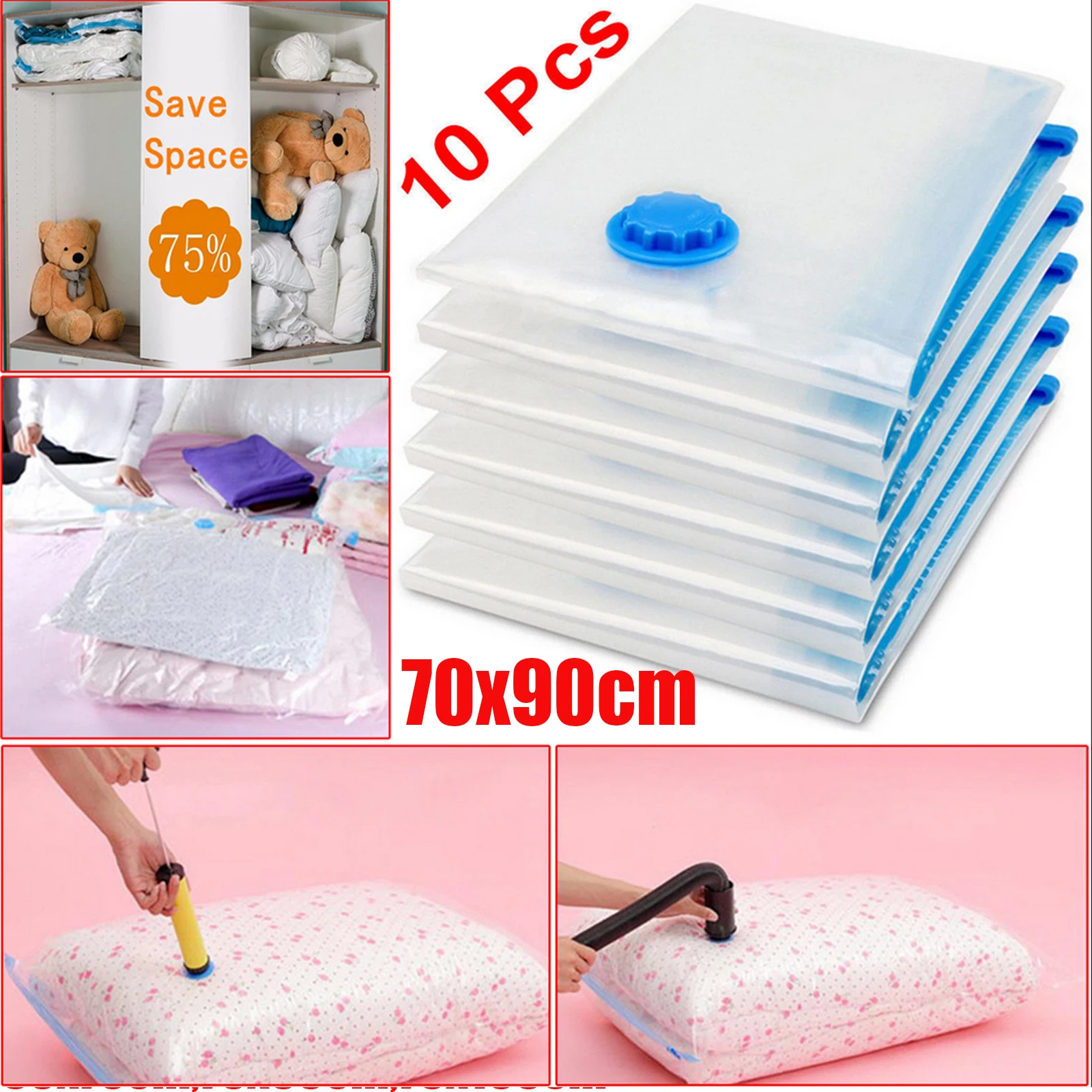

Waterproof Compression Bag Large Vacuum Bags Storage Organizer Clothing Seal for Quilts