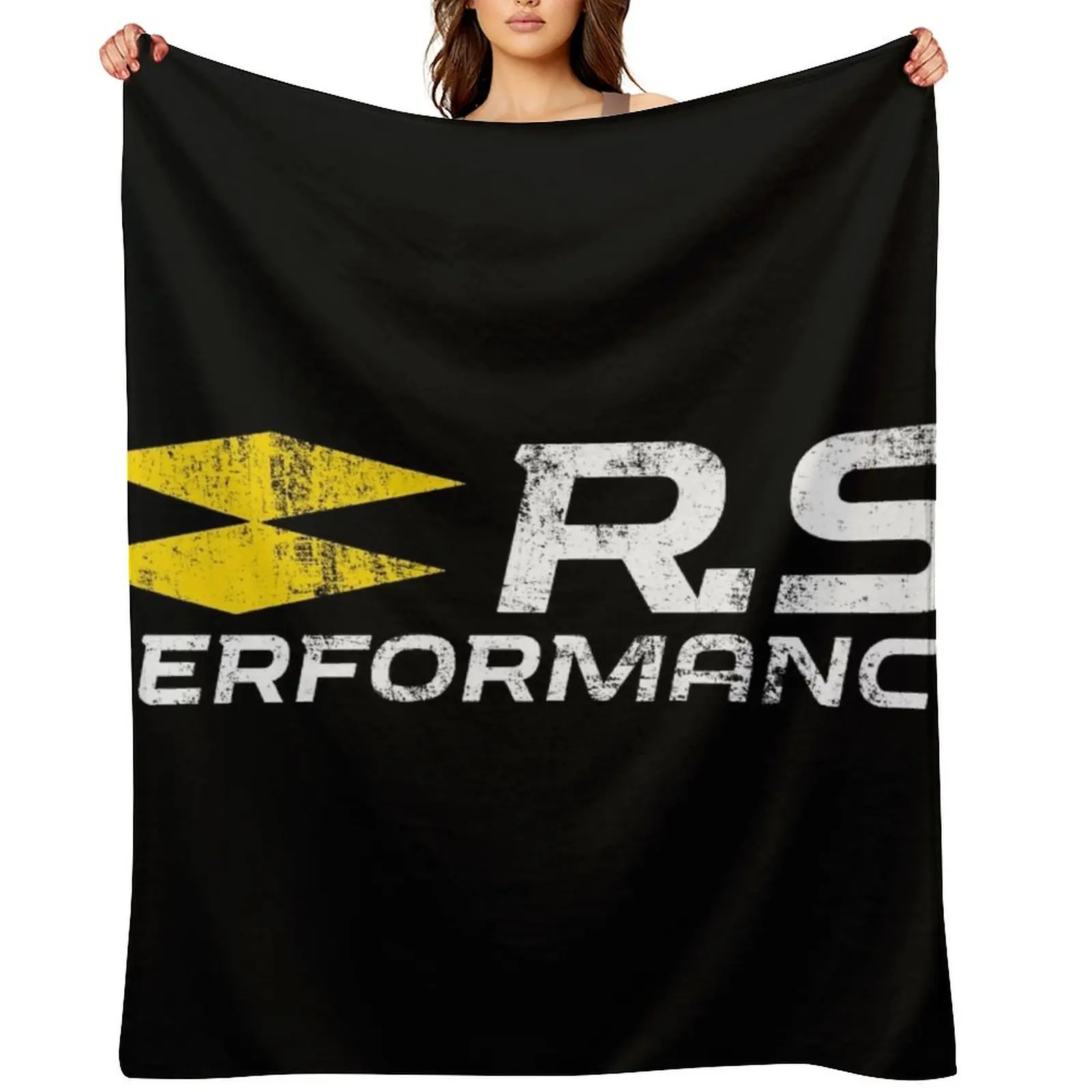 RS PERFORMANCE LOGO (YELLOW-WHITE) Throw Blanket Moving Flannel Fabric Cute For Decorative Sofa Blankets