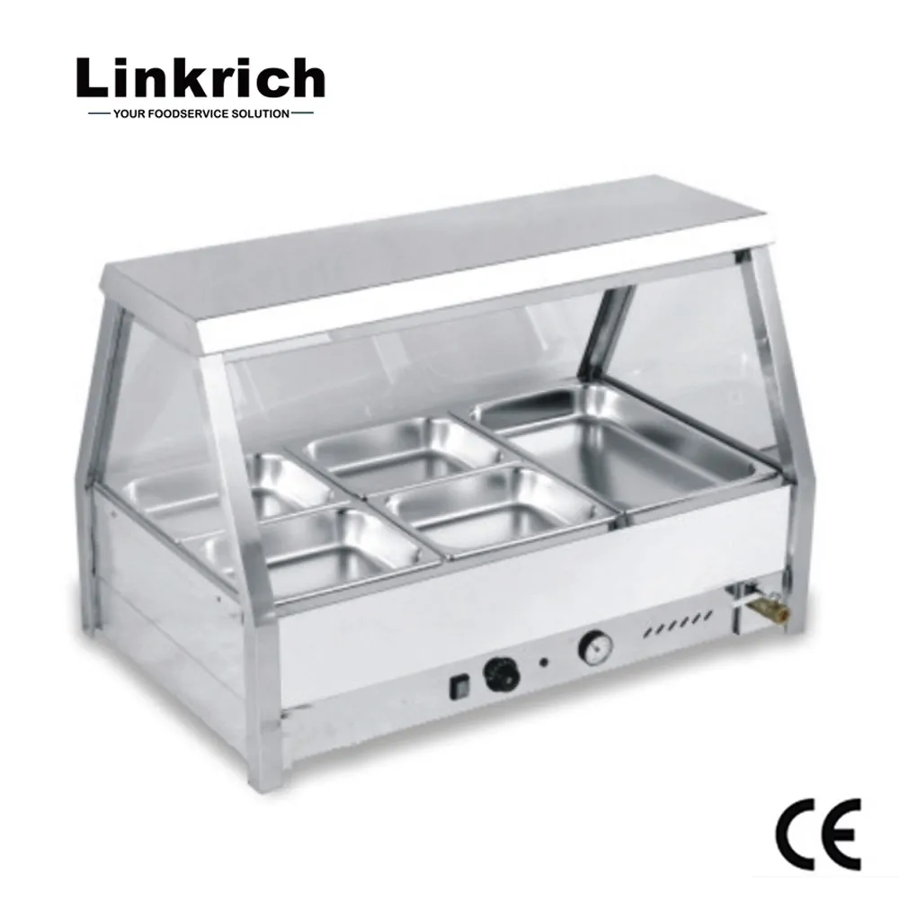 Commercial Stainless Steel Counter Top Bain Marie Electric Food Pan for Hotels and Restaurants 220V Brushed Surface Treatment