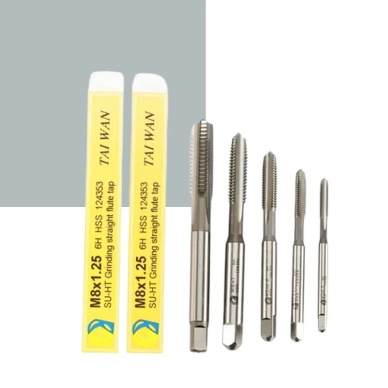 Imported High Hardness Machine Thread Tapping Tool Fully Ground Straight Groove for M2 M4 M6 M8 M12 Sizes