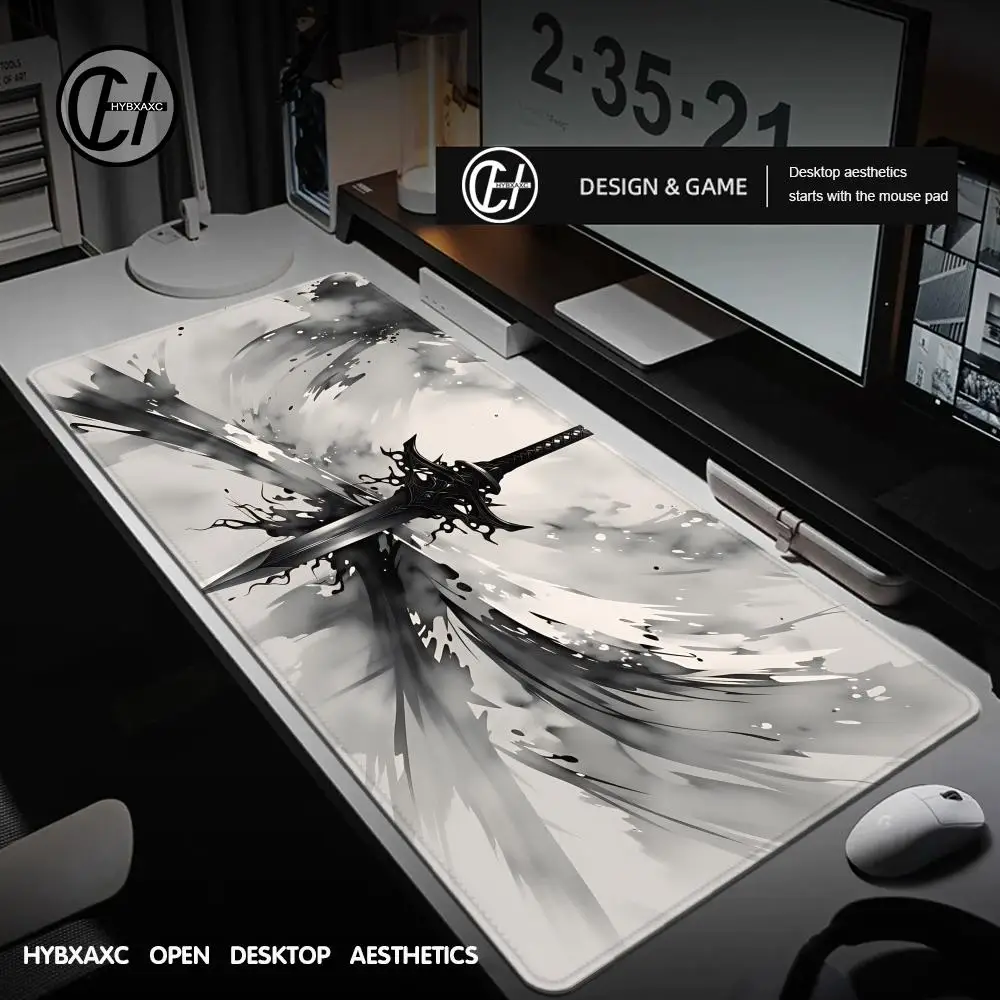 

Purple Lightning Sword Mouse Pad XXL Anti-Slip Rubber Computer PC Gamer Accessories Desk Mat Large Office Gaming Long Mousepad